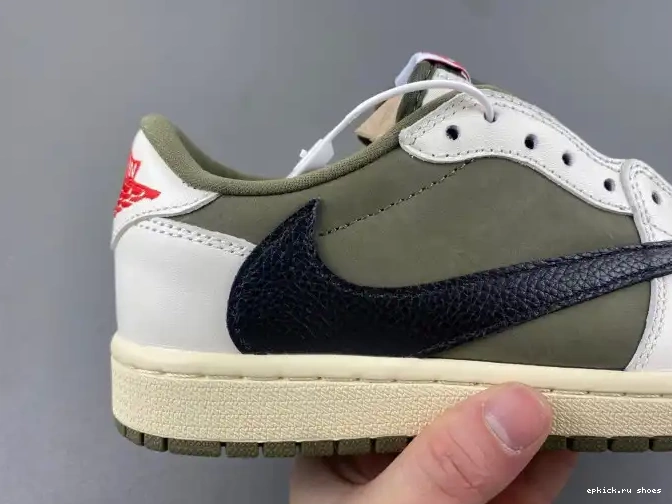 Cheap SCOTT OG AIR 1 JORDAN LOW DM7866-200 TRAVIS X MEDIUM OLIVE 0503